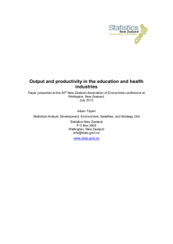 Output and productivity in the education and health industries