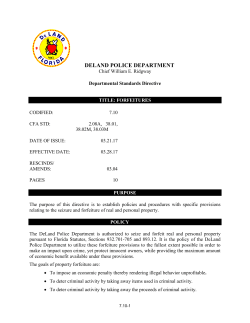 Forfeiture Procedures