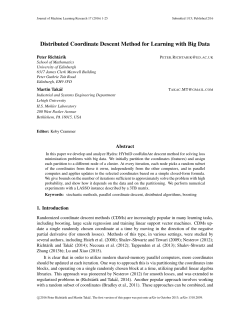 Distributed Coordinate Descent Method for Learning with Big Data