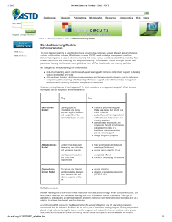 Blended Learning Models