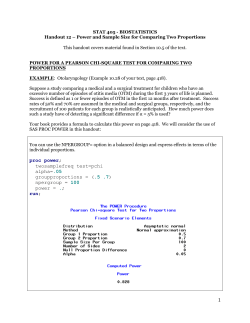 Sample Size and Power for Comparing Two Population Proportions