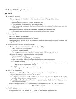 NP-Hard and NP-Complete Problems