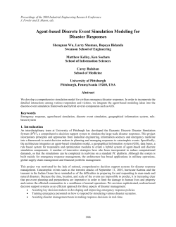 Agent-based Discrete Event Simulation Modeling for Disaster