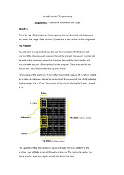Introduction to C Programming Assignment 1: Conditional Statements