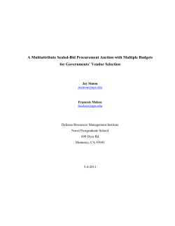 A Multiattribute Sealed-Bid Procurement Auction with Multiple