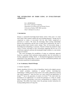 the generation of form using an evolutionary approach