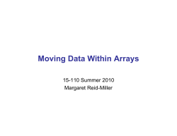 Moving Data Within Arrays