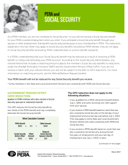 PERA and Social Security