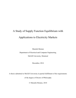 A Study of Supply Function Equilibrium with
