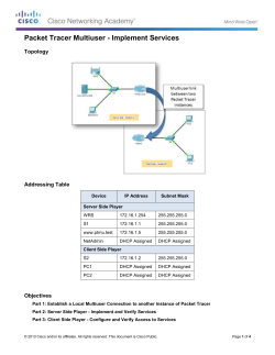 10.4.1.3 Packet Tracer Multiuser - Implement