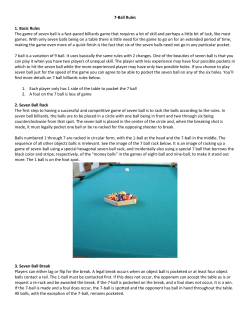 Seven Ball Billiards Rules