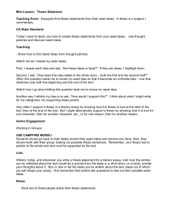 Mini-Lesson: Reading with Stamina