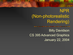 NPR (Non-Photorealistic Rendering)