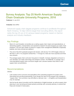 Top 25 North American Supply Chain Graduate University Programs