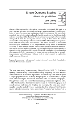 Single-Outcome Studies - bu people