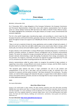 MEPs Dinner Debate : GAE Press release