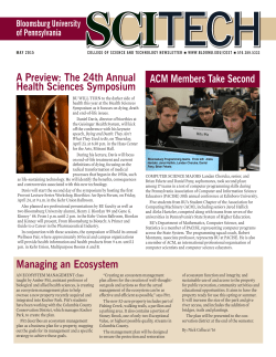 May 2015 - Bloomsburg University