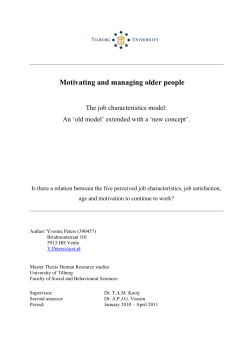 Motivating and managing older people