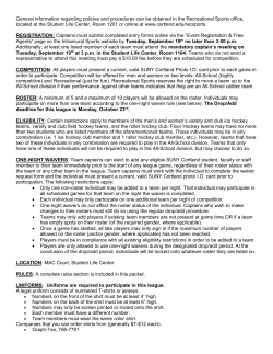 MEN`S AND WOMEN`S FLOOR HOCKEY LEAGUE