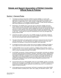 CNDF - Debate and Speech Association of British Columbia