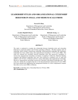 leadership styles and organizational citizenship behavior in small