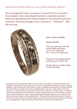 Rose Gold Ring set with Cognac and White brilliant