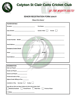 Snr Registration Form 16/17 - Colyton St Clair Colts Cricket Club