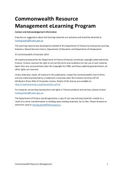 PGPA Act - Department of Finance