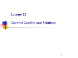 Channel Conflict and Coordination Horizontal Conflict