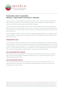 managing heavy bleeding: medical treatments for heavy periods