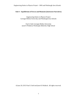 Unit 4.Equilibrium with Forces and Moments