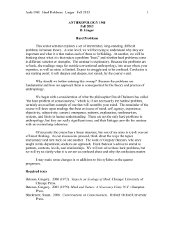 Hard Problems - Society for Psychological Anthropology