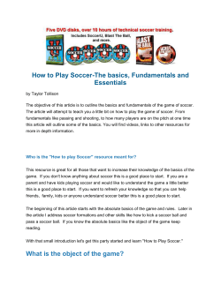 How to Play Soccer