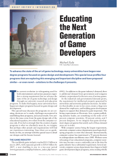 Educating the Next Generation of Game Developers