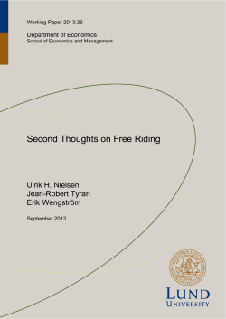 Second Thoughts on Free Riding