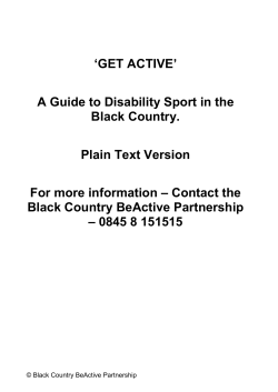 get active - Sandwell Leisure Trust