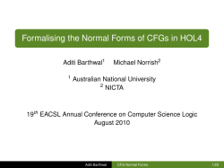 Formalising the Normal Forms of CFGs in HOL4