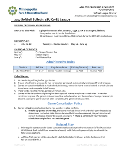 2017 Co-Ed Softball Bulletin