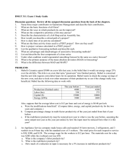 BMGT 311: Exam 1 Study Guide