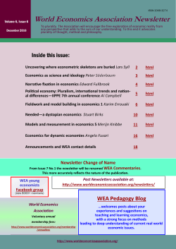 World Economics Association Newsletter