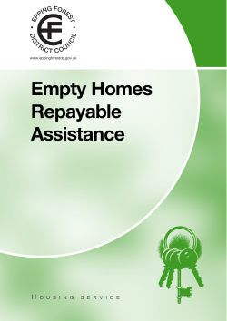 Empty homes repayable assistance