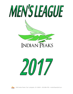 2017 Men`s League Packet - Indian Peaks Golf Course