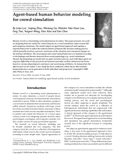 Agent-based human behavior modeling for crowd simulation