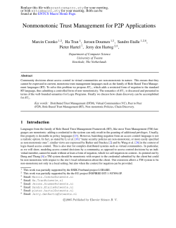 Nonmonotonic Trust Management for P2P Applications