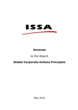 ISSA Global Corporate Actions Principles