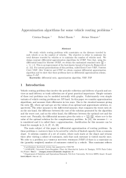 Approximation algorithms for some vehicle routing