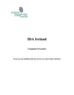 IDA Ireland Complaints Procedure