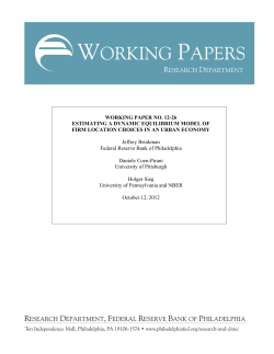 Estimating a Dynamic Equilibrium Model of Firm Location Choices in