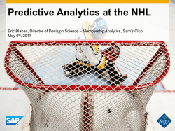 NHL Playoff Predictions - Statistical Sports Consulting