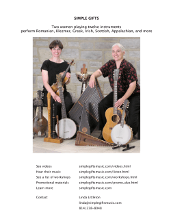 SIMPLE GIFTS Two women playing twelve instruments perform